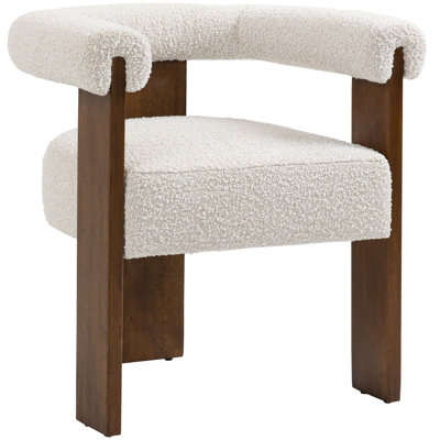 19.6'' H Boucle Fabric Upholstered Armchair
