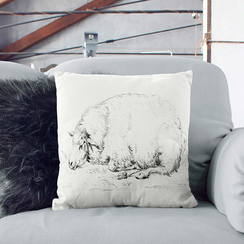 Square Throw Cushion, 55cm H x 55cm W x 20cm D