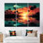 Coucher de soleil orange «Bold Landscape II - Coastal Sunset», art mural-1101918625-1101918623