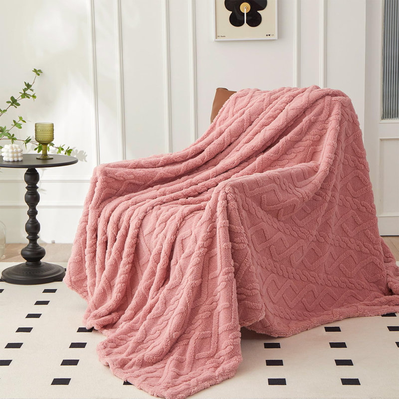 Downey Throw Blanket, Pink