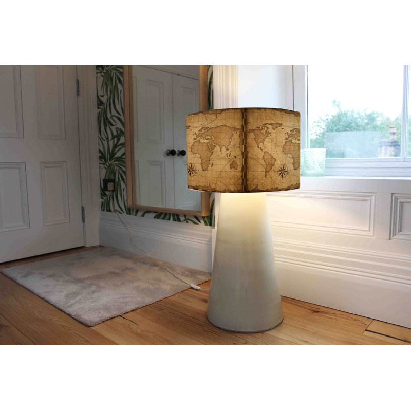 Cotton Drum Pendant Shade ( Uno ), 25cm H x 40cm W x 40cm D