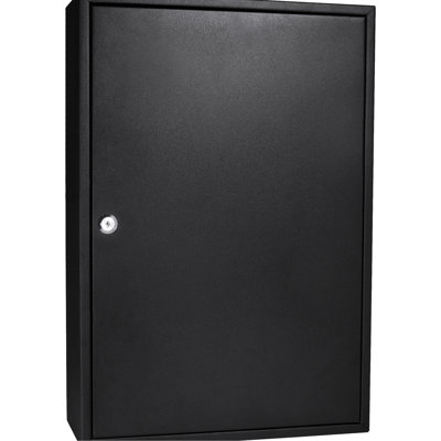Key Locked Cabinet - 200 Adjustable, Black Steel Wall Mounted With Colorful Tags For Easy Recognition And Organization Keys Adjustable , Lock, Organized Storage