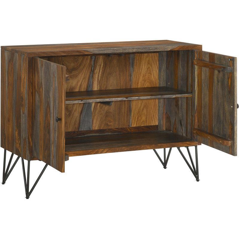 Armoire d'appoint grise réglable avec grain de bois, 30 po de hauteur, 40 po de largeur, 16 po de profondeur, idéale pour un espace de vie principal
