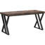 Bureau d'écriture moderne avec pieds en métal en forme de Z, bureau d'ordinateur robuste pour bureau à domicile ou bureau, bureau en bois, surface de travail spacieuse et cadre robuste-968238884