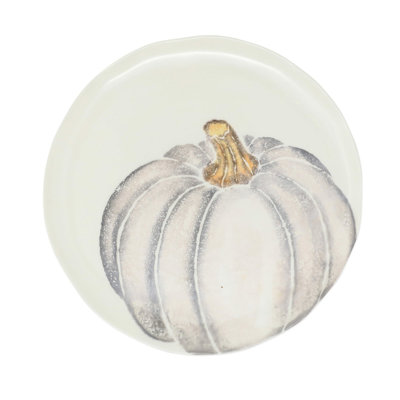 Pumpkins Salad Plate - Gray Medium Pumpkin