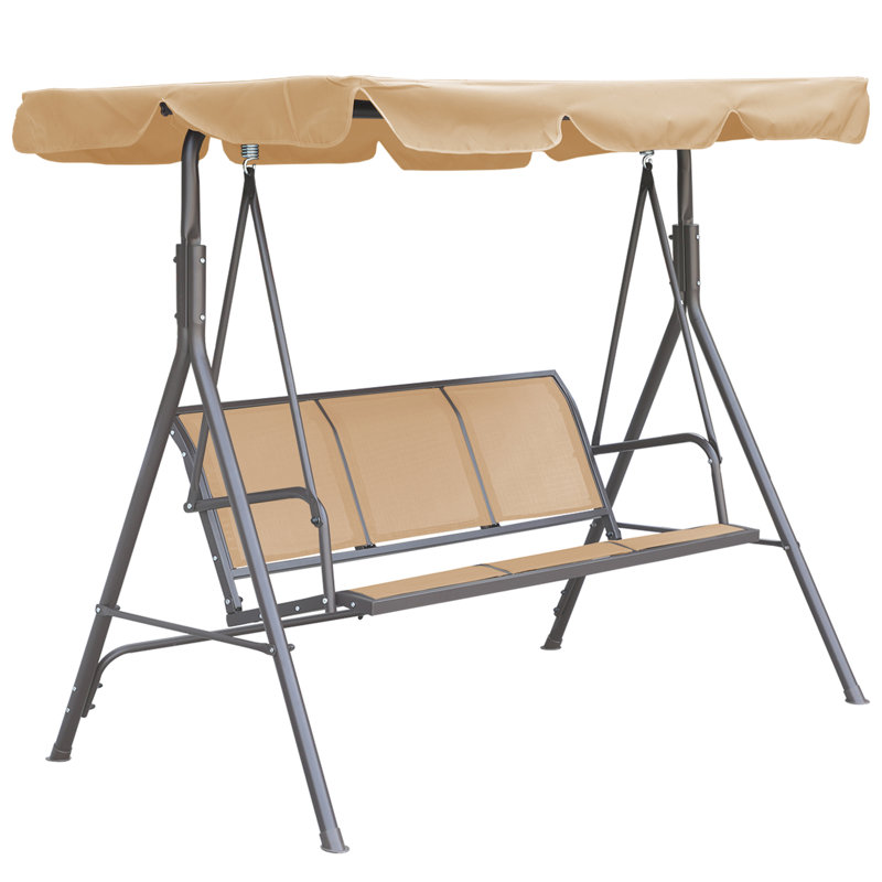Balancelle de véranda avec auvent, Kaki