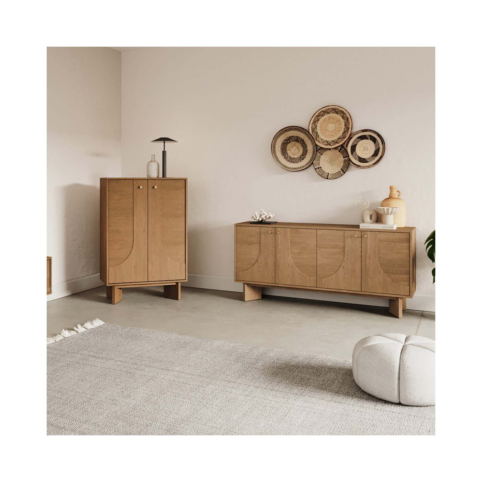 Malyun 63" Sideboard, Bourbon Oak