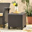 Table d'appoint - Table d'appoint cubique en fer et en fer noir, 18 po x 18 po x 18 po, polyvalente et assemblée - sans assemblage-31819834