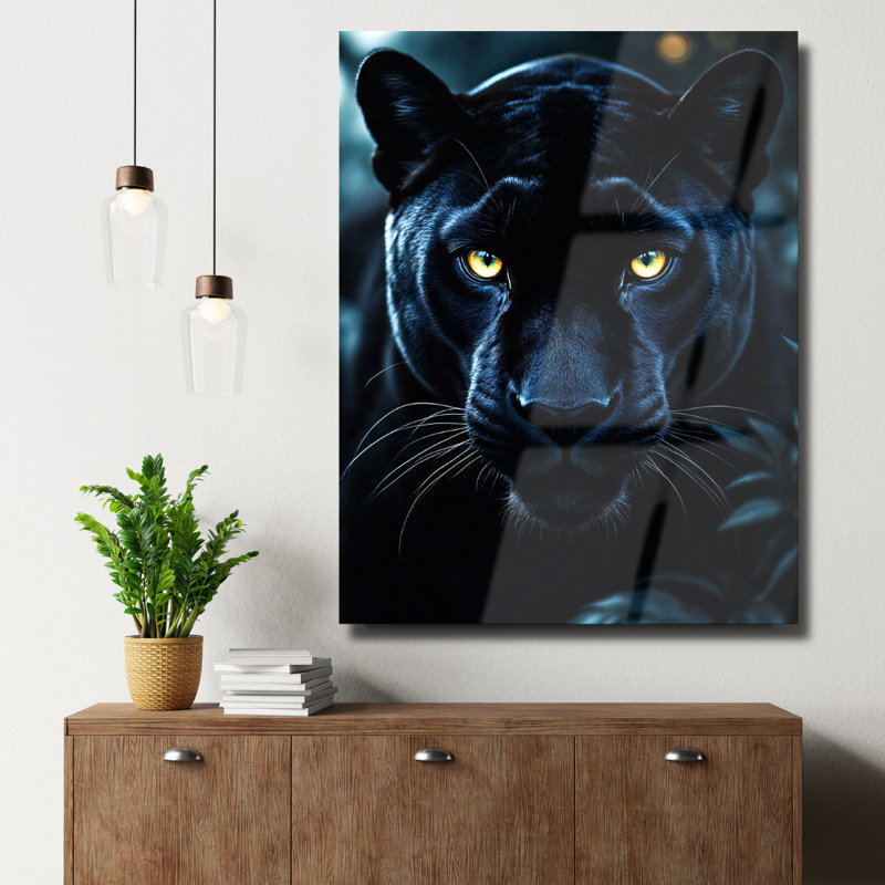 Black Panther Tempered Glass Art