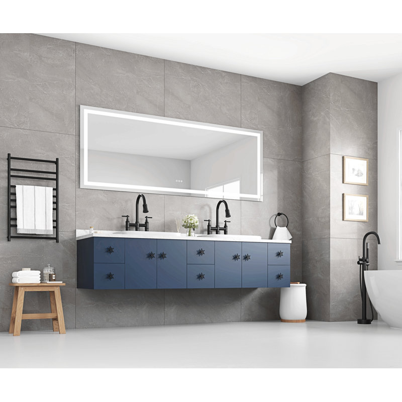 72*32 Bathroom  Led Mirror Is Multi-Functional And Each Function Is Controlled By A Smart Touch Button.