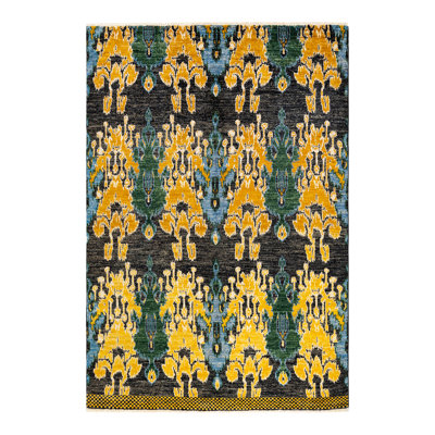 Contemporary One-of-a-Kind 6' 1" X 9' 0" Hand Knotted Area Rug