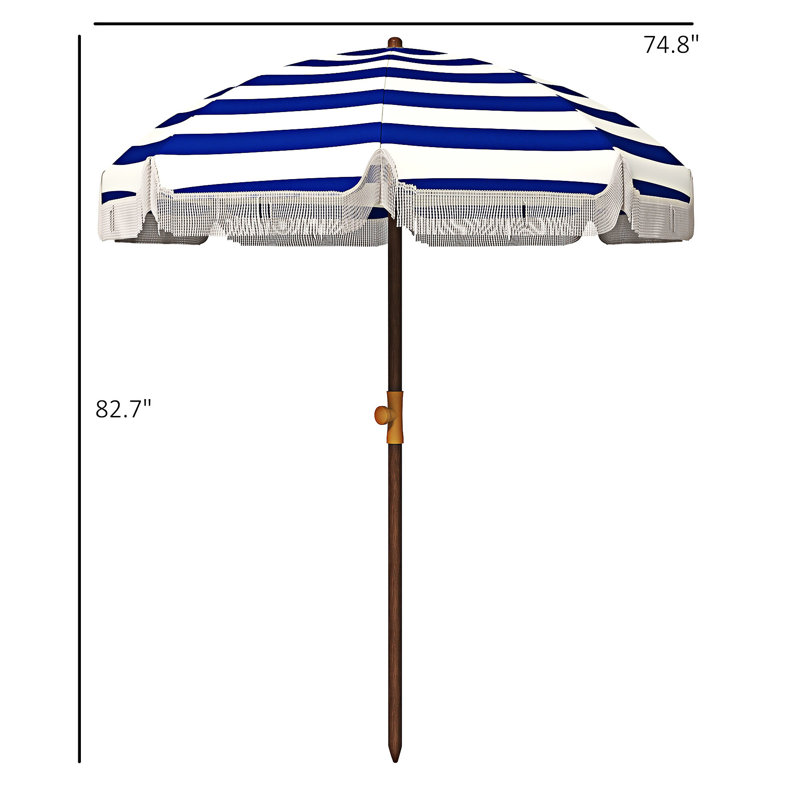 Parasol de plage portatif Outsunny