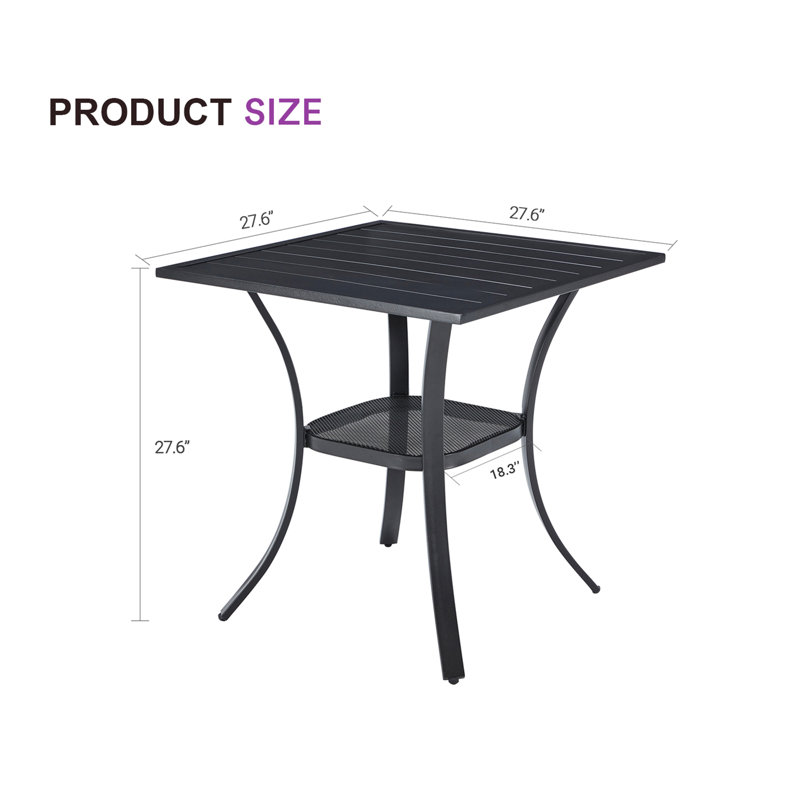 Ensemble repas extérieur pour 2 personnes, Gris / Gris