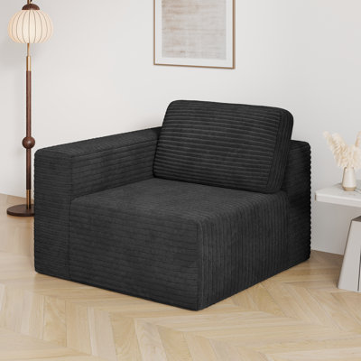 Upholstered Corduroy Accent Chair