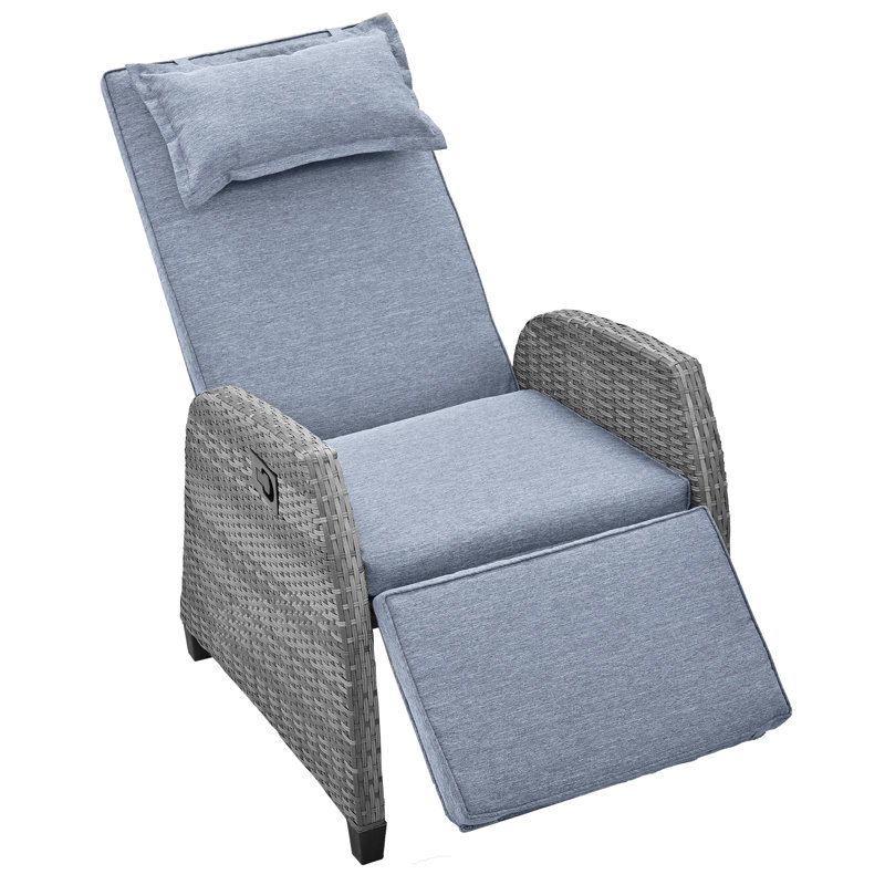 Outdoor Two-Person Combination With Coffee Table, Adjustable, Suitable For Courtyard, Swimming Pool, Balcony