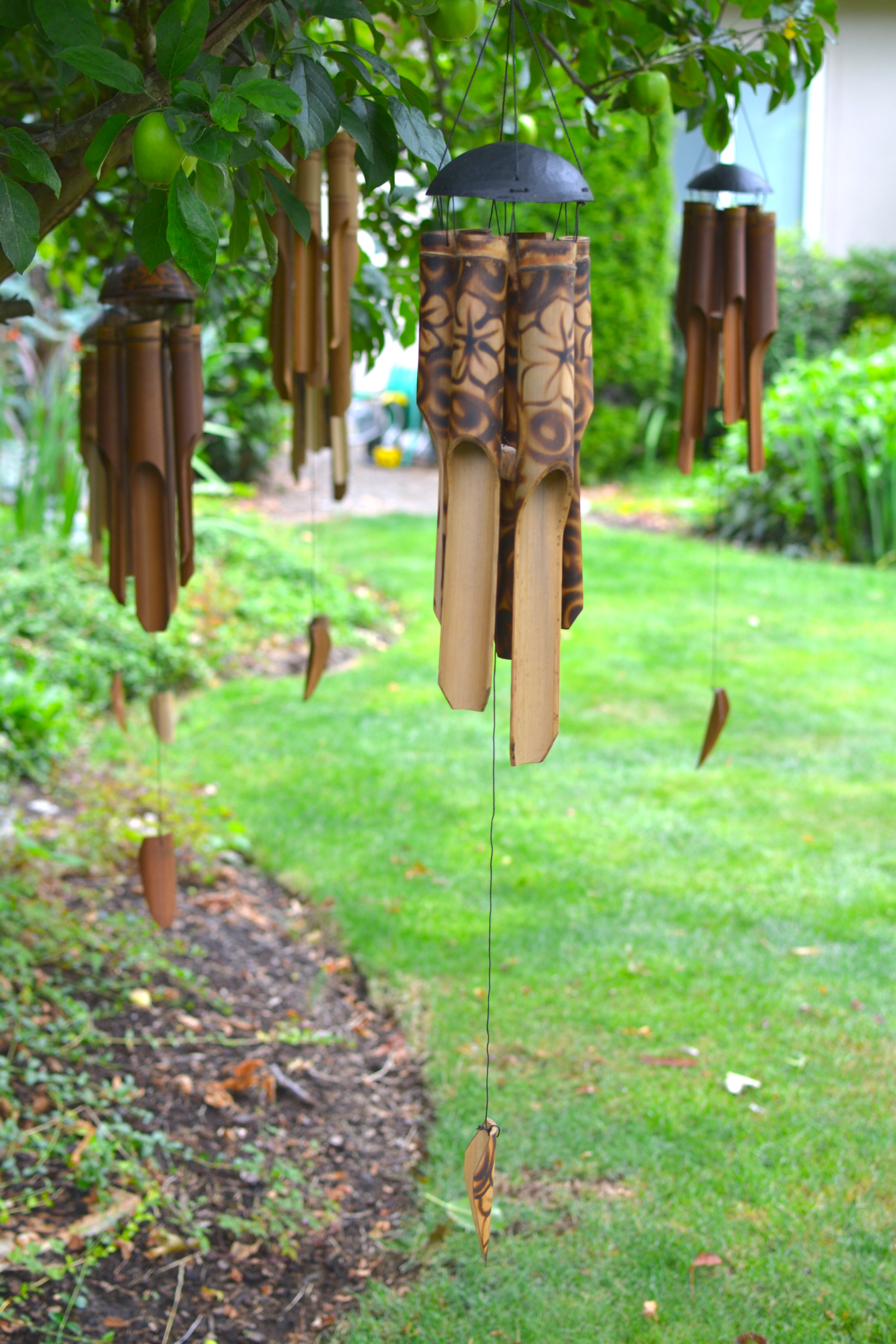 August Grove® Oxley Monarch Butterfly Simple Bamboo Wind Chime 