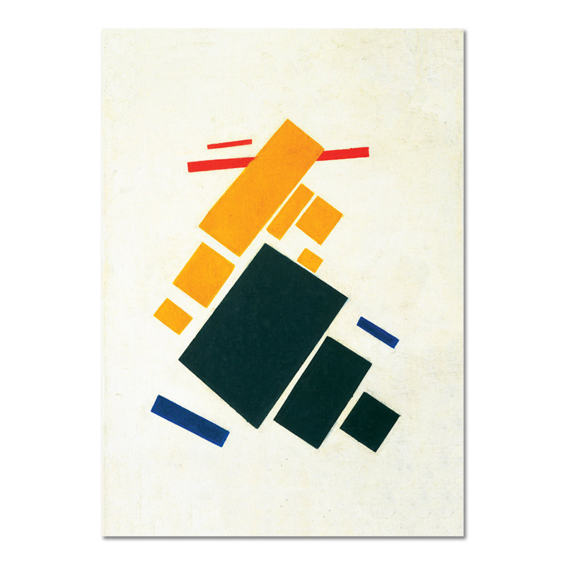 Flying By Plane by Kazimir Malevic - No Frame Print on Plastic / Acrylic, 95cm H x 65cm W