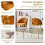Ensemble de 2 tabourets de bar en velours avec pattes dorées et chaises capitonnées modernes pour îlot de cuisine et bar-816978596