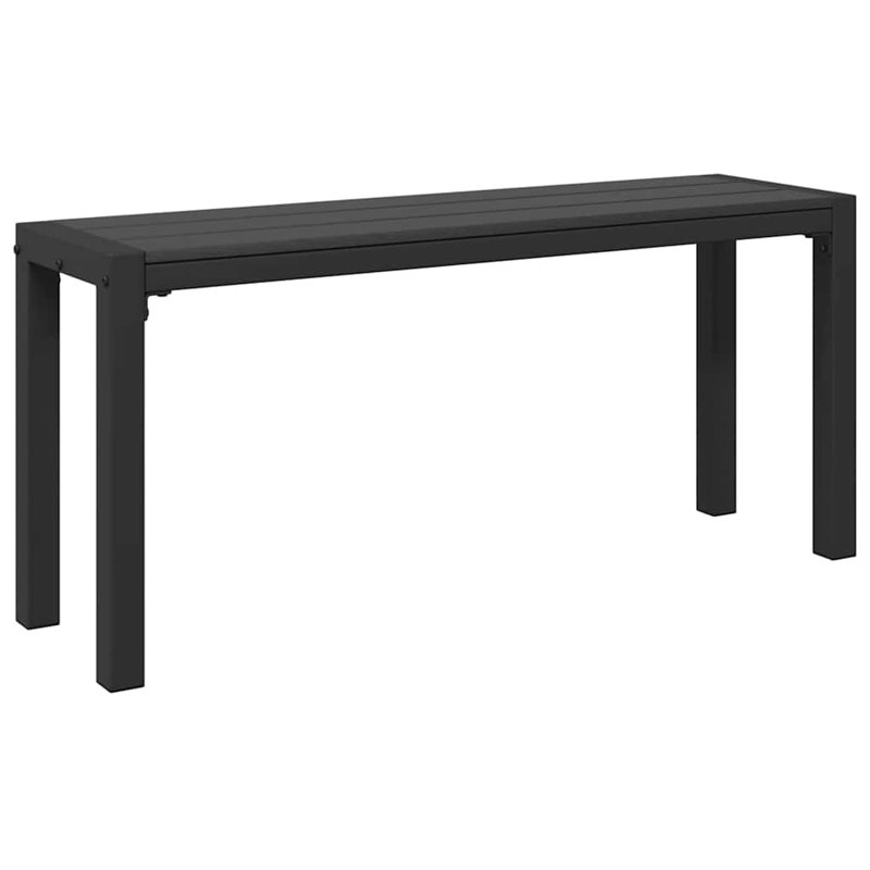 100 cm W Steel Garden Bench, Black