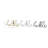 Aluminum Metal Hello Multi Colored Decorative Sign Set