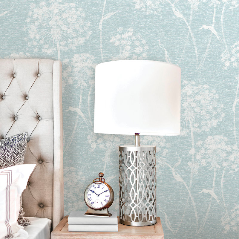 Cassius Floral Double Roll, Light Blue