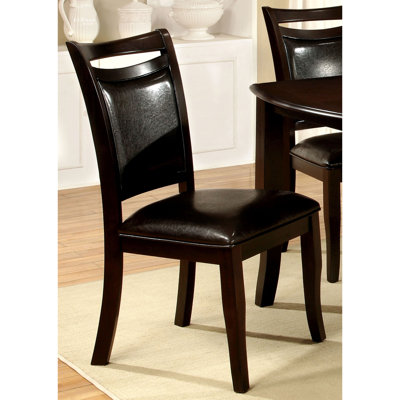 Valer Solid Back Side Chair in Dark Brown