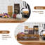 Organisateur de station de café avec petits diviseurs amovibles, rangement d'accessoires de bar à café en bois pour le comptoir, panier de support de dosette Kcup avec poignée pour amateur de café