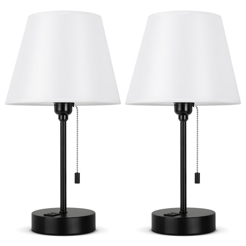 Tiberiu Metal Table Lamp, White