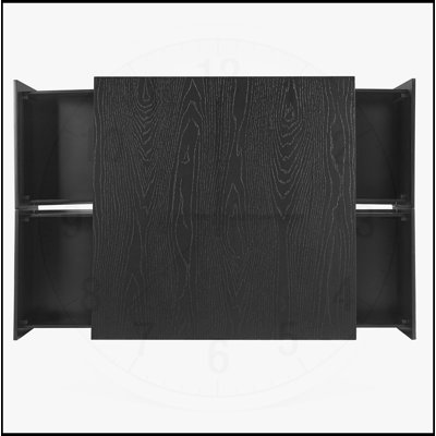 Table basse 33,25 pouces carrée avec 4 tiroirs, pour une vie moderne et fonctionnelle