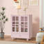 Garde-manger 31,5 "avec portes en verre et tiroir, tablettes réglables, armoire de rangement pour la cuisine ou la salle à manger-1340055531
