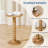 Round Side Table with Solid Wood Legs, Modern Accent Table for Living Room, Bedroom, or Office-1970322464
