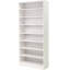 Armoire à chaussures blanche à 9 niveaux avec rangement ouvert, tablettes réglables et convient au couloir