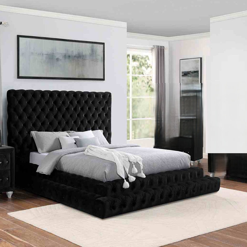 Lit de style contemporain, Noir, Grand lit