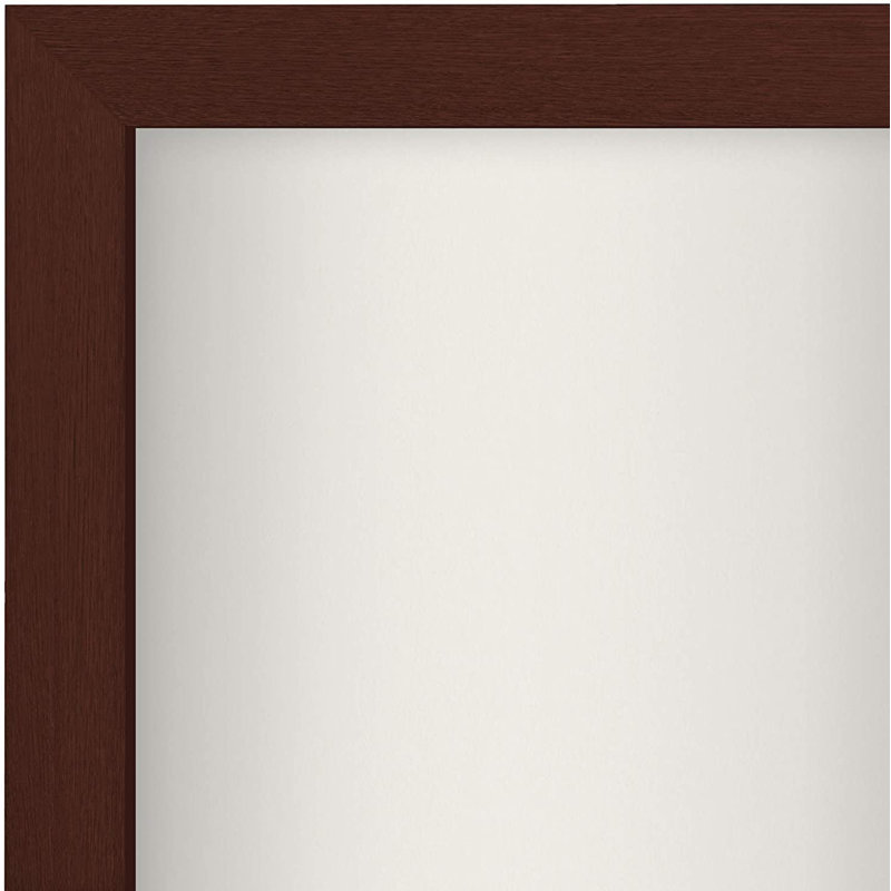 Sturdevant Shadow Box Frame Composite Wood with Glass for Hanging and Tabletop, Mahogany, 11" x 11"