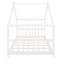 Lit simple en bois, blanc-129436282
