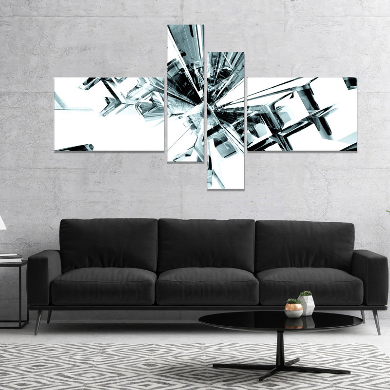 « fractal 3d cubes everywhere », impression à multiples images sur toile