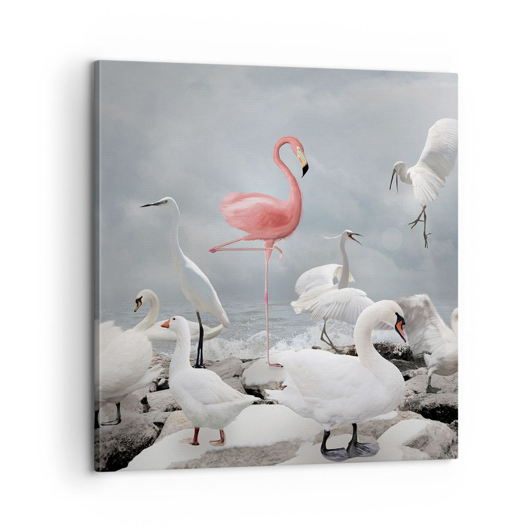 Leinwandbild Flamingo Swan Fantasy