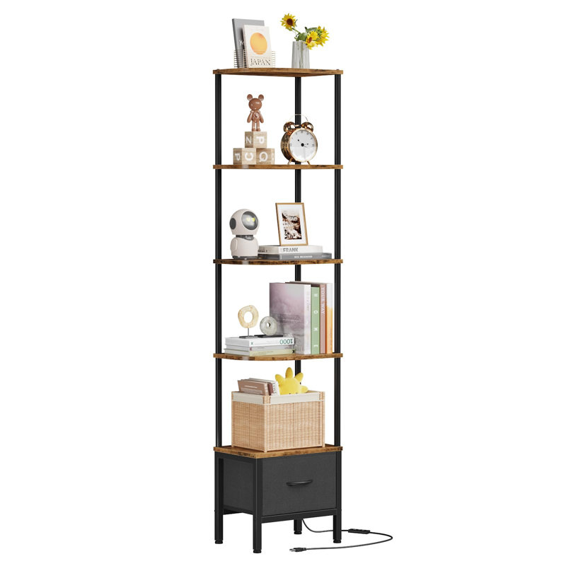 37cm W Metal Standard Bookcase, (4 Shelves) 159cm. H x 38cm. W x 54cm. D