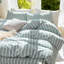 Ensemble de housse de couette à rayures 100% coton délavé XINMIANFANG-123436039-123436042