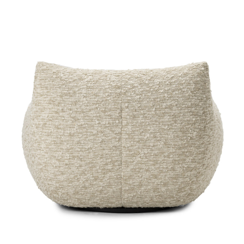 Margot Upholstered Swivel Chair, Solema Cream Boucle