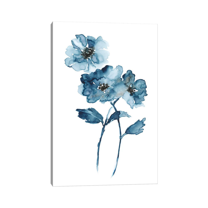 Blue Botanique II 1 Piece Wrapped Canvas Wall Art, 152.5 cm H x 101.5 cm W