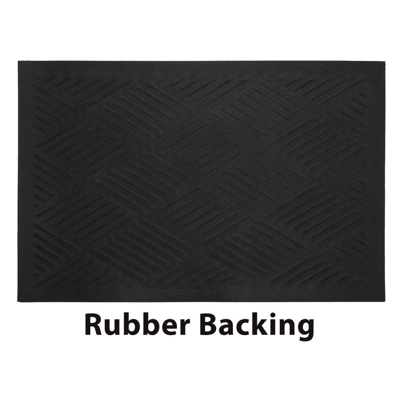 Chess Ribbed Brown Mat  4" x  6", Bleu, L 36 po x L 60 po