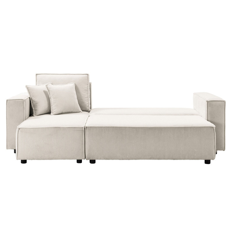 3 Seater Sofa Bed, Cream