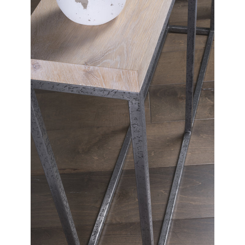 Barnyard Oak and Iron Rectangular Console Table
