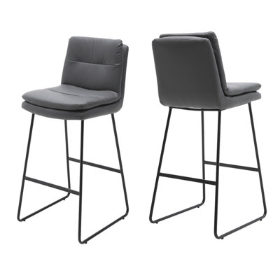 Carena Upholstered Counter Stool with Metal Frame