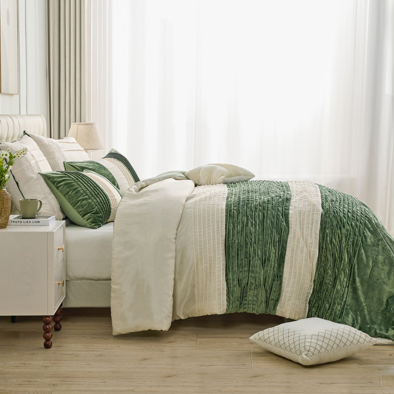 Ensemble de courtepointe 3 pièces Wonderful Luxurious, Courtepointe pour grand lit + 2 taies décoratives