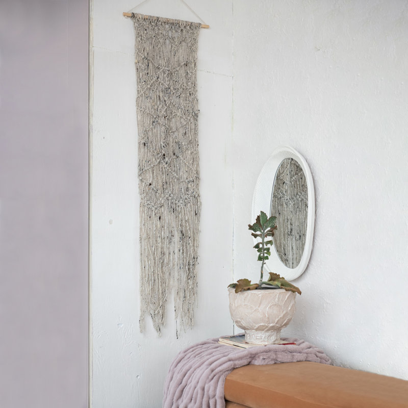 Round Embossed Stoneware Planter With Pattern