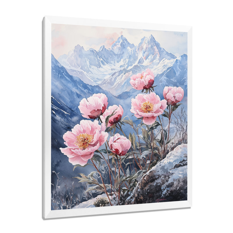 Cadogan - impressions murales florales, H 40 po x l 30 po, Reproduction encadrée d'une seule photo, Blanc