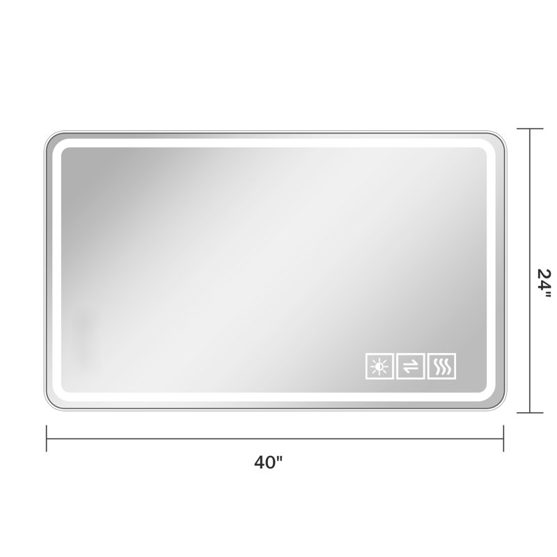 Miroir de maquillage 24 po x 40 po pour salle de bain