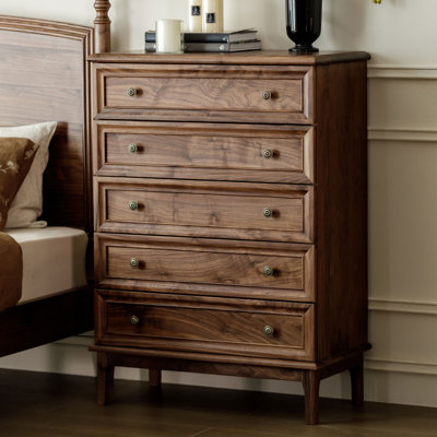 Commode d'appoint simple en noyer noir